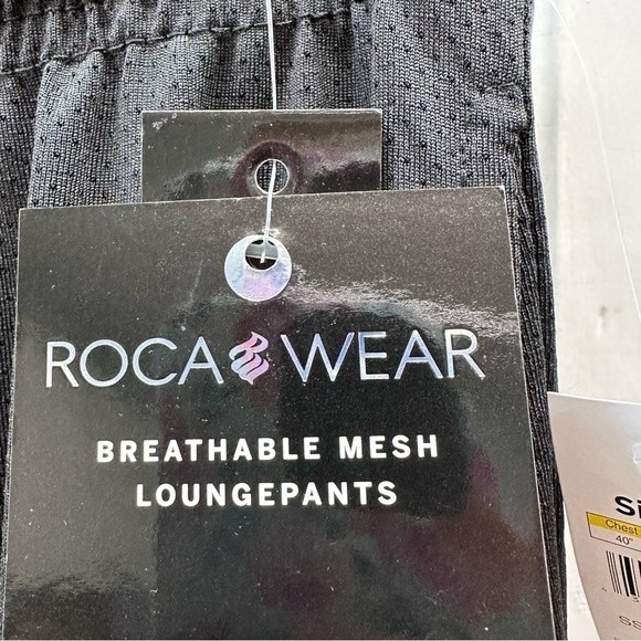 NWT rocawear athletic pants black with pockets breathable mesh women's medium - Picture 6 of 6